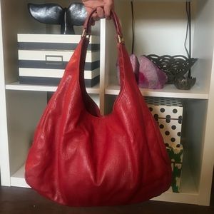 Tory Burch Red Leather Hobo